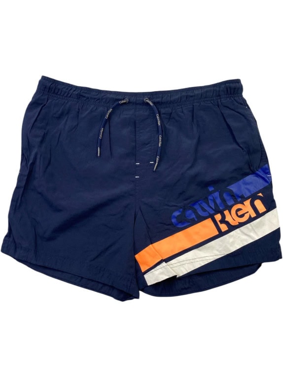 CALVIN KLEIN SWIM SHORTS NAVY BLUE MENS PRE OWNED XL
