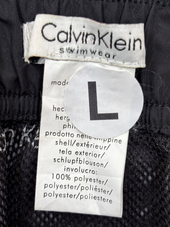 CALVIN KLEIN SWIM SHORTS SPORTSWEAR BLACK MENS PRE OWNED L