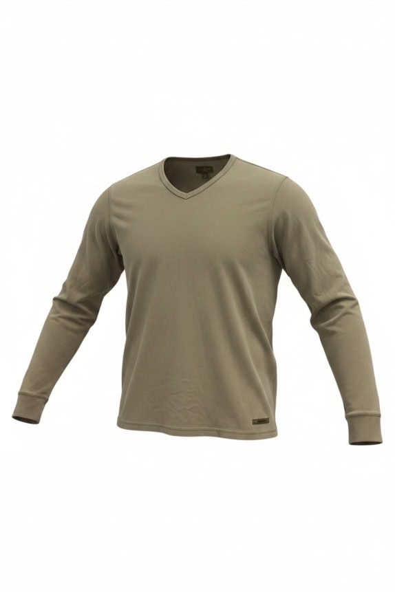 CALVIN KLEIN Μπλούζα Μακρυμάνικη Khaki UNISEX XL