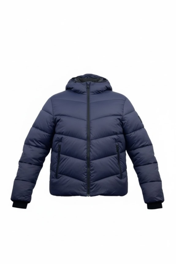 Calvin Klein Μπουφάν Puffer Casual Λογότυπο Μπλε Σκούρο Ανδρικό S