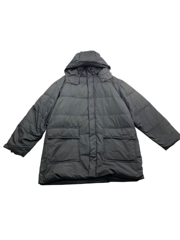 Calvin Klein Μπουφάν Puffer Parka Casual Λογότυπο Μαύρο/Σκούρο Γκρι Ανδρικό XL