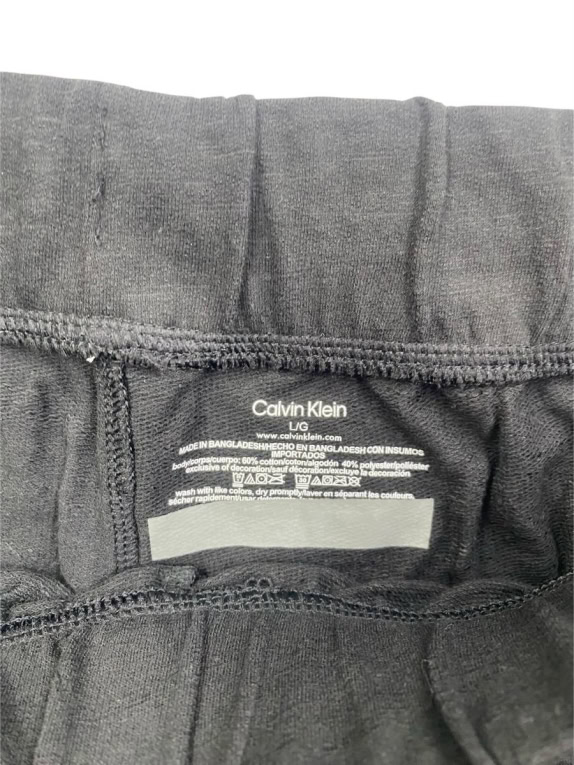 CALVIN KLEIN SWEATPANTS LOGO TAPE BLACK MENS L
