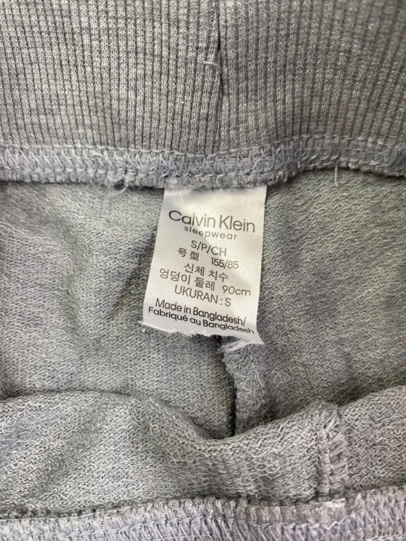 Calvin Klein Παντελόνι Φόρμας Casual Logo Γκρι Unisex S