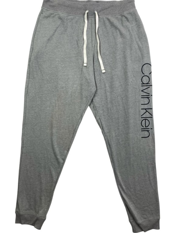 CALVIN KLEIN Παντελόνι Φόρμας Jogger Μεγάλο Λογότυπο Γκρι Ανδρικό XL