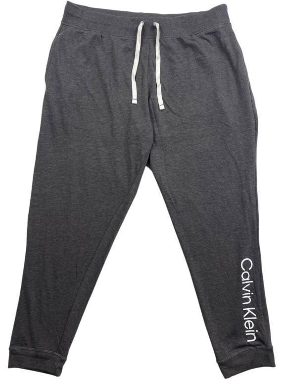 CALVIN KLEIN ΠΑΝΤΕΛΟΝΙ ΦΟΡΜΑΣ SLEEPWEAR LOGO ΓΚΡΙ ΑΝΔΡΙΚΟ XL