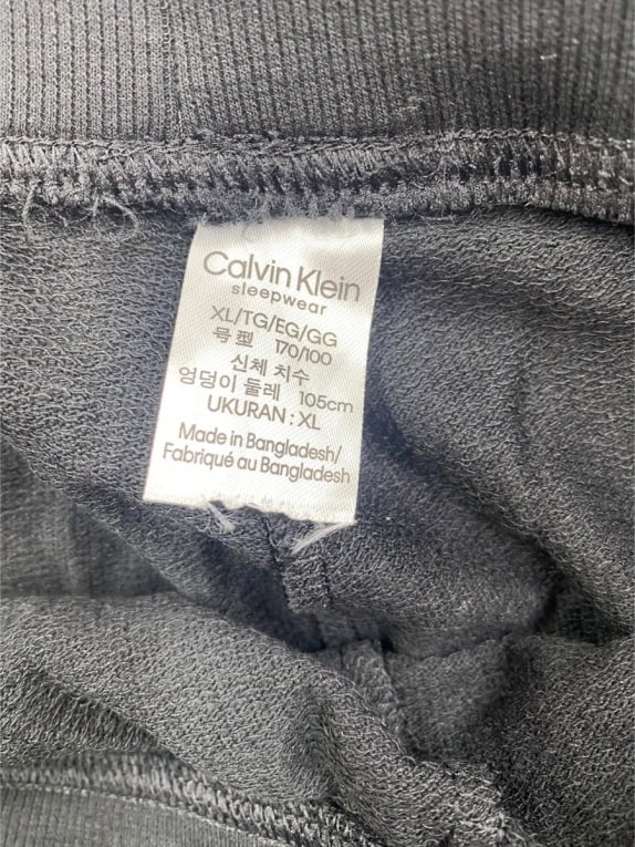 CALVIN KLEIN PANTALONE DA TUTA SLEEPWEAR CON LOGO CK NERO DA UOMO XL