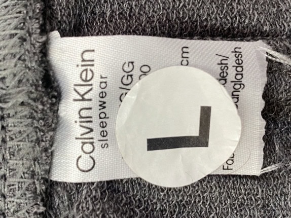 CALVIN KLEIN PANTALONI JOGGER MINIMAL CHARCOAL UOMO PRE OWNED L