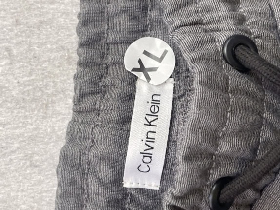 CALVIN KLEIN TROUSERS RELAXED FIT GREY MEN PRE OWNED XL