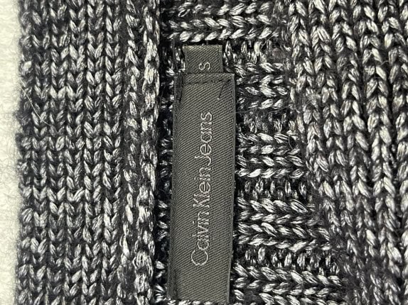 CALVIN KLEIN 90s KNIT SWEATER MINIMAL GREY WOMEN PRE OWNED S