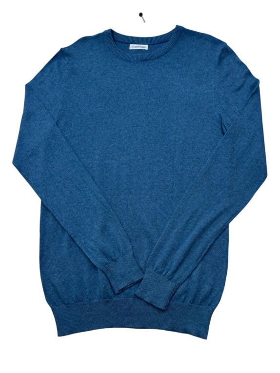 CALVIN KLEIN ΠΛΕΚΤΗ ΜΠΛΟΥΖΑ MINIMAL ΜΠΛΕ ΑΝΔΡΙΚΟ PRE OWNED L