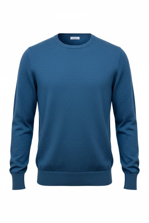 CALVIN KLEIN ΠΛΕΚΤΗ ΜΠΛΟΥΖΑ MINIMAL ΜΠΛΕ ΑΝΔΡΙΚΟ PRE OWNED L