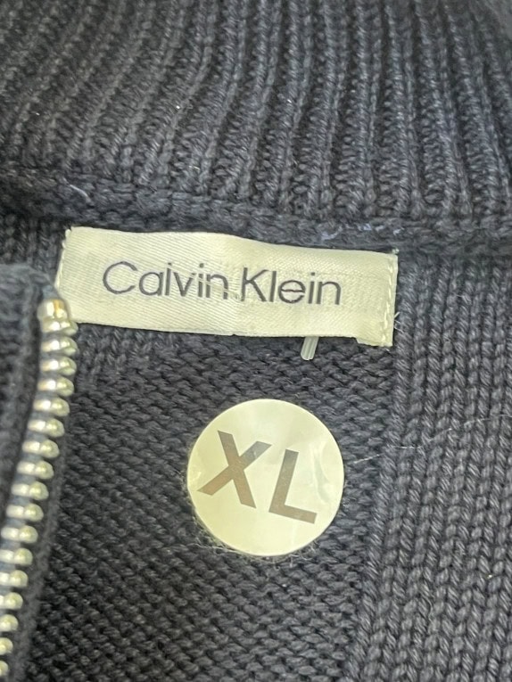 CALVIN KLEIN ΠΛΕΚΤΗ ΖΑΚΕΤΑ MINIMAL NAVY ΑΝΤΡΙΚΟ PRE OWNED XL
