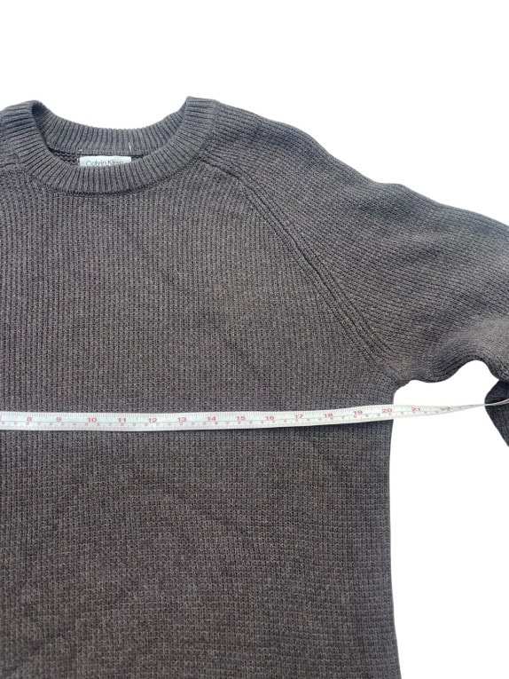 CALVIN KLEIN MAGLIONE IN MAGLIA MINIMAL GRIGIO ANTRACITE UOMO PRE OWNED L