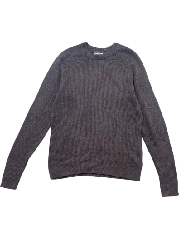 CALVIN KLEIN MAGLIONE IN MAGLIA MINIMAL GRIGIO ANTRACITE UOMO PRE OWNED L