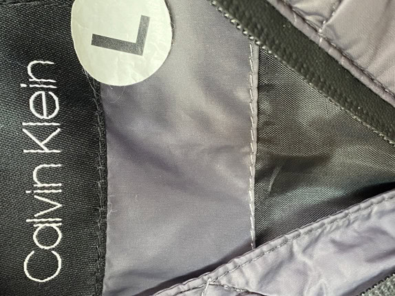 CALVIN KLEIN PUFFER JACKET MINIMAL ΓΚΡΙ ΑΝΤΡΙΚΟ PRE OWNED L
