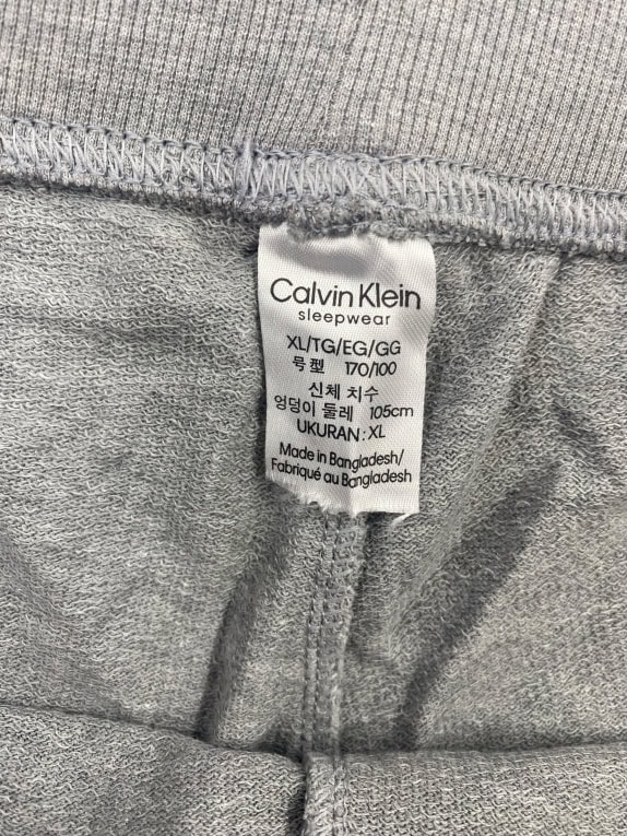 Calvin Klein Sleepwear Παντελόνι Φόρμας Γκρι Μελανζέ Ανδρικό XL