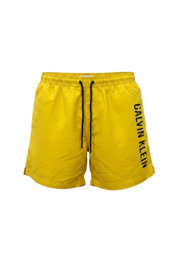 CALVIN KLEIN SWIMWEAR BERMUDA SHORTS SPORTY YELLOW MENS PRE OWNED L
