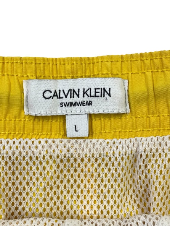 CALVIN KLEIN SWIMWEAR BERMUDA SHORTS SPORTY GIALLO UOMO PRE OWNED L