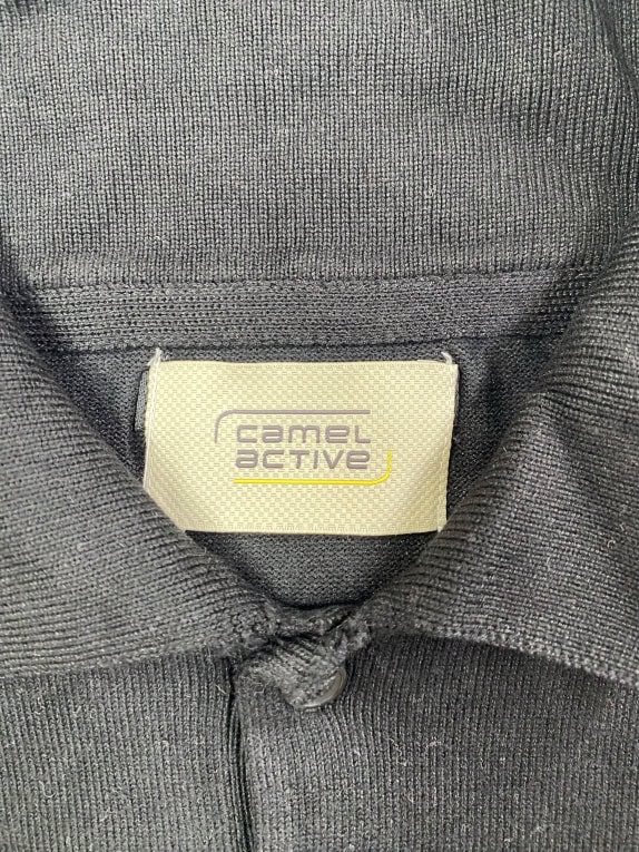 Camel Active Black Knit Polo Sweater Men’s XL
