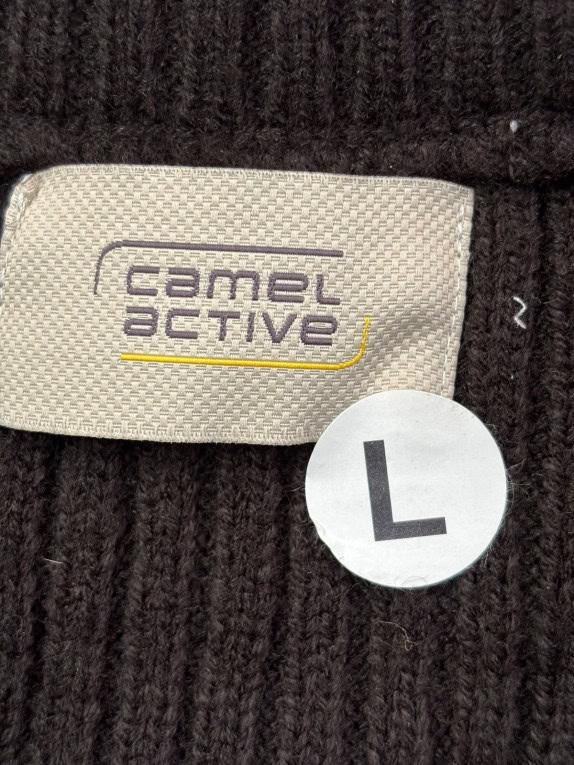 CAMEL ACTIVE ΠΛΕΚΤΟ ΠΟΥΛΟΒΕΡ MINIMAL ΣΚΟΥΡΟ ΚΑΦΕ ΑΝΤΡΙΚΟ PRE OWNED L