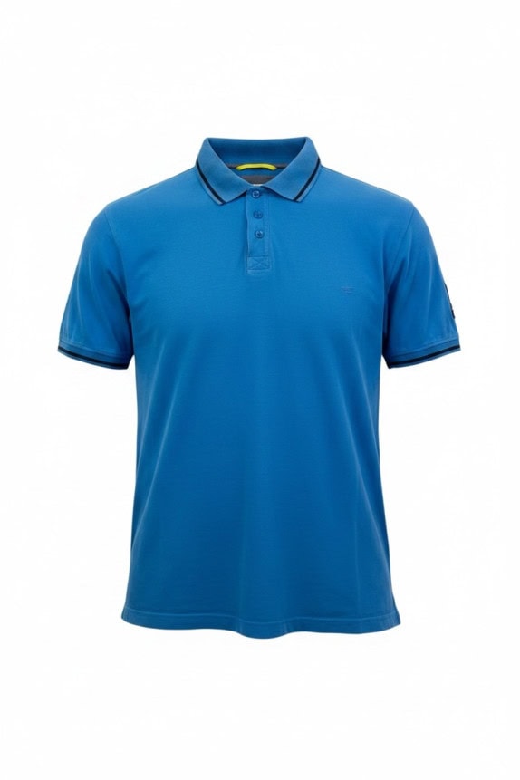 CAMELOT ACTIVE POLO SHIRT MINIMAL BLU UOMO PRE OWNED L