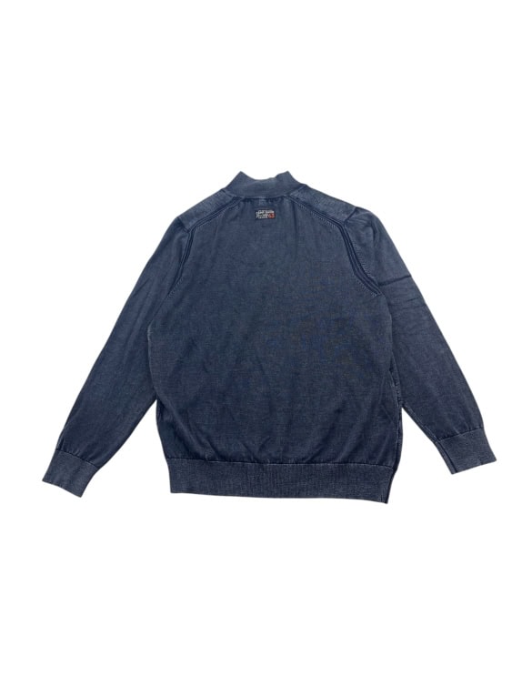 Camp David Ανδρική Μπλε Μπλούζα Half-Zip με Print Μέγεθος 3XL