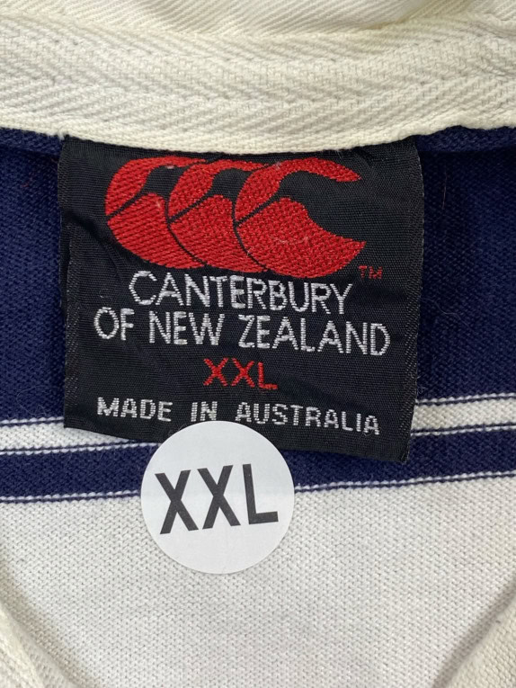 CANTERBURY OF NEW ZEALAND ΜΠΛΟΥΖΑ RUGBY RETRO SPORTSWEAR NAVY ΚΡΕΜ ΑΝΤΡΙΚΟ PRE OWNED XXL