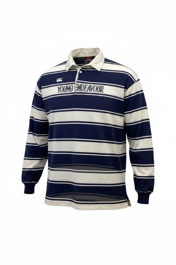 CANTERBURY OF NEW ZEALAND ΜΠΛΟΥΖΑ RUGBY RETRO SPORTSWEAR NAVY ΚΡΕΜ ΑΝΤΡΙΚΟ PRE OWNED XXL