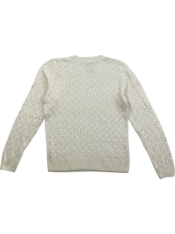 CAPORICCIO MAGLIA LAVORATA A TRECCE ECRU DA UOMO L