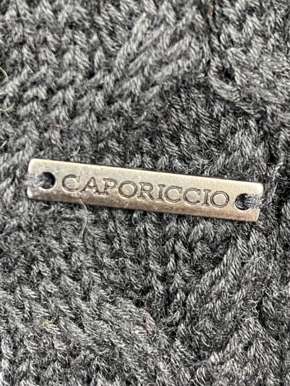 Caporiccio Πλεκτό Πουλόβερ Cable Knit Μαύρο Ανδρικό L