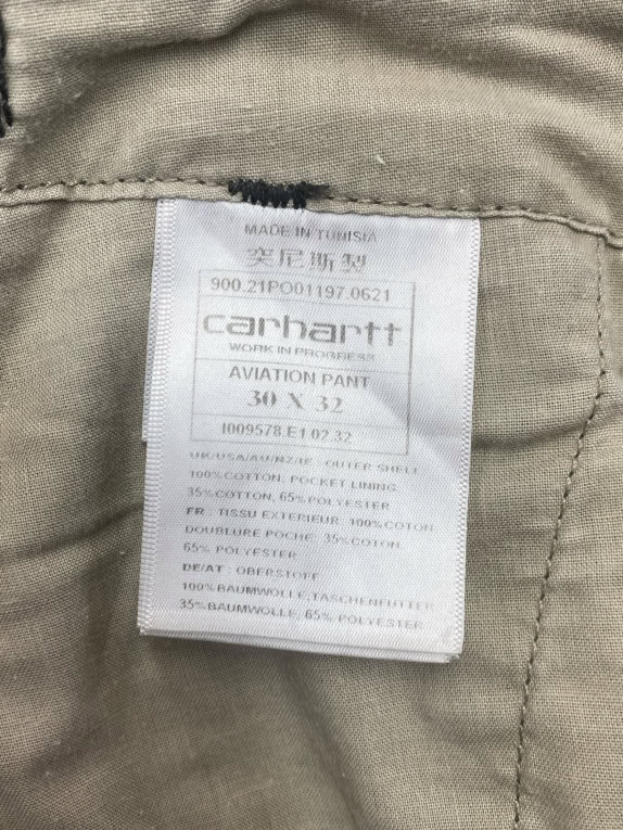 Carhartt Aviation Cargo Pants Workwear Logo Grey Men’s S