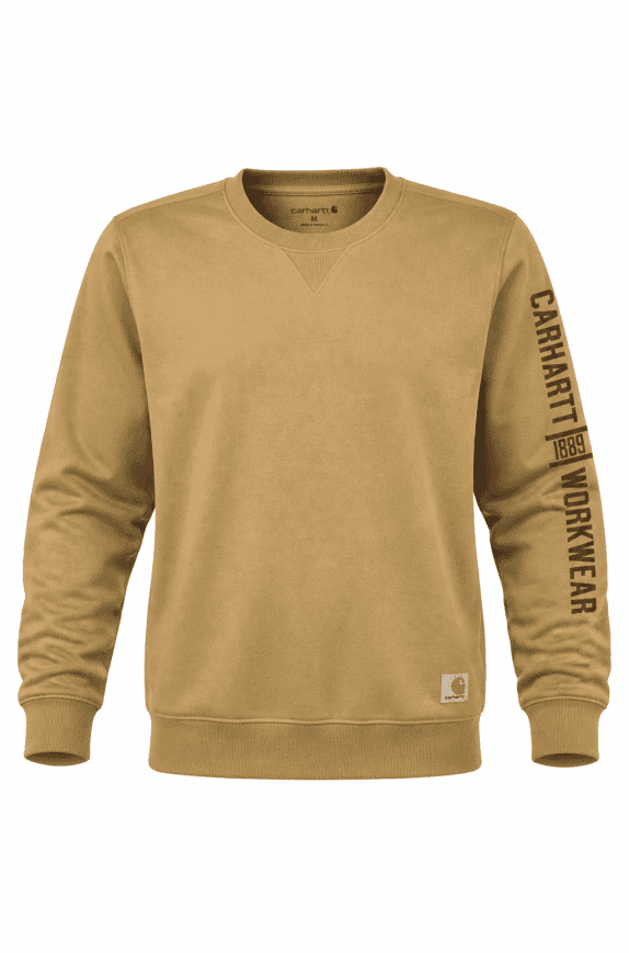 CARHARTT CREWNECK WORKWEAR BEIGE MEN PRE OWNED S