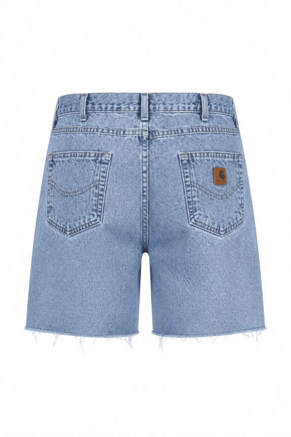 CARHARTT DENIM SHORTS VINTAGE WASHED BLUE UOMO PRE OWNED XL