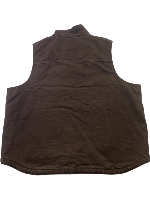 2005 CARHARTT WORKWEAR VEST BROWN MENS PRE OWNED 2XL