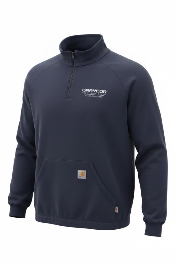 CARHARTT HALF ZIP ΦΟΥΤΕΡ WORKWEAR NAVY ΑΝΤΡΙΚΟ PRE OWNED XL
