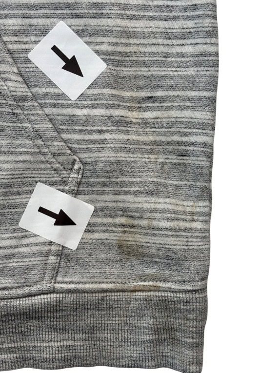 CARHARTT FELPA CON CAPPUCCIO MEZZA ZIP WORKWEAR GRIGIO UOMO PRE OWNED L