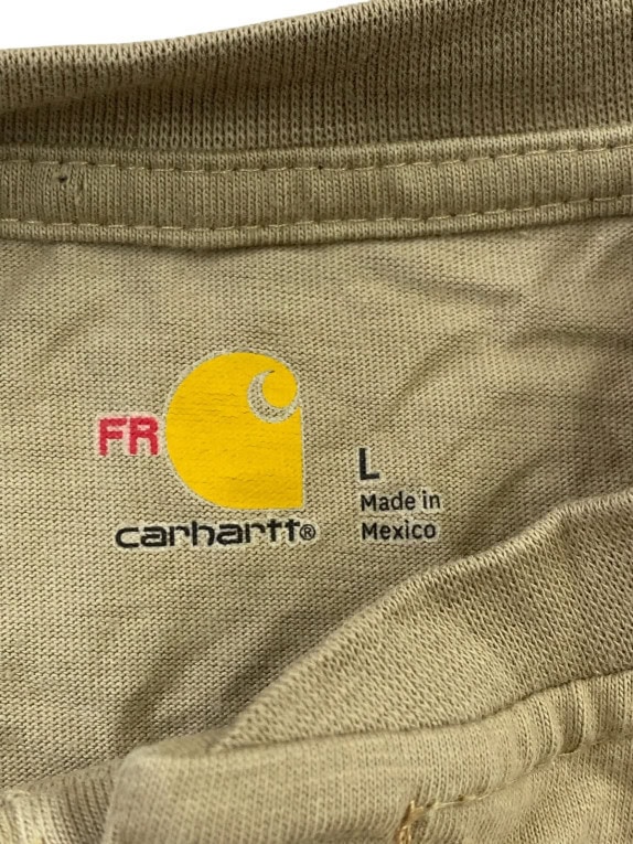 CARHARTT MAGLIA HENLEY MANICHE LUNGHE WORKWEAR BEIGE UOMO PRE OWNED L