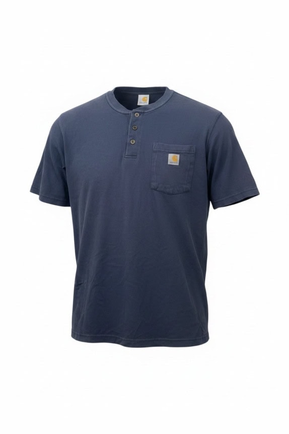 CARHARTT HENLEY ΜΠΛΟΥΖΑ WORKWEAR NAVY ΑΝΤΡΙΚΟ PRE OWNED M