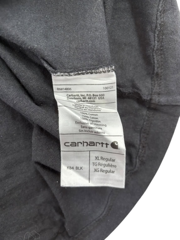CARHARTT HENLEY T-SHIRT CON LOGO NERO UNISEX XL