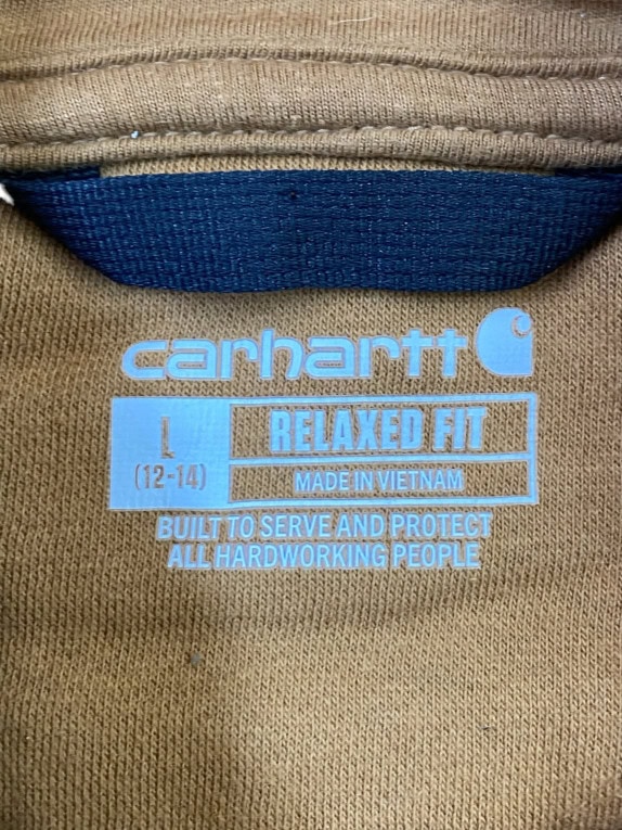 CARHARTT HOODIE STREETWEAR BROWN MEN PRE OWNED L