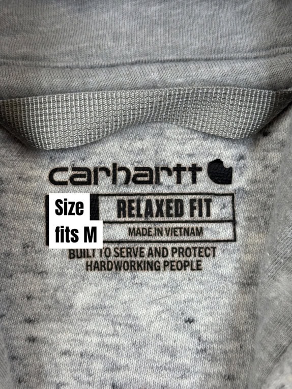 CARHARTT HOODIE STREETWEAR ΓΚΡΙ ΑΝΤΡΙΚΟ PRE OWNED M