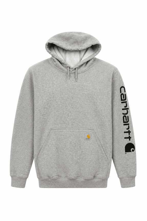 CARHARTT FELPA CON CAPPUCCIO STREETWEAR GRIGIO UOMO PRE OWNED S