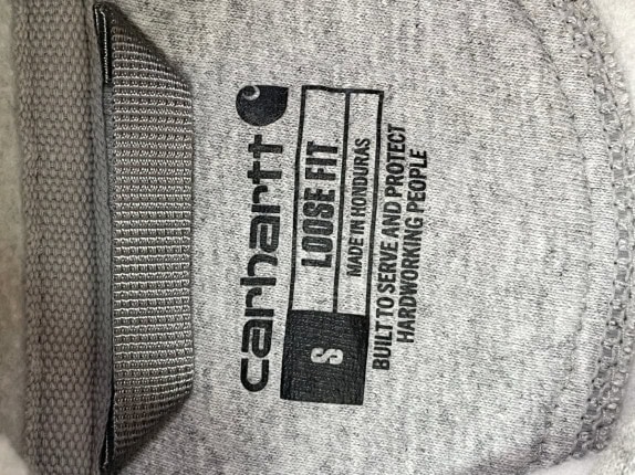 CARHARTT FELPA CON CAPPUCCIO STREETWEAR GRIGIO UOMO PRE OWNED S