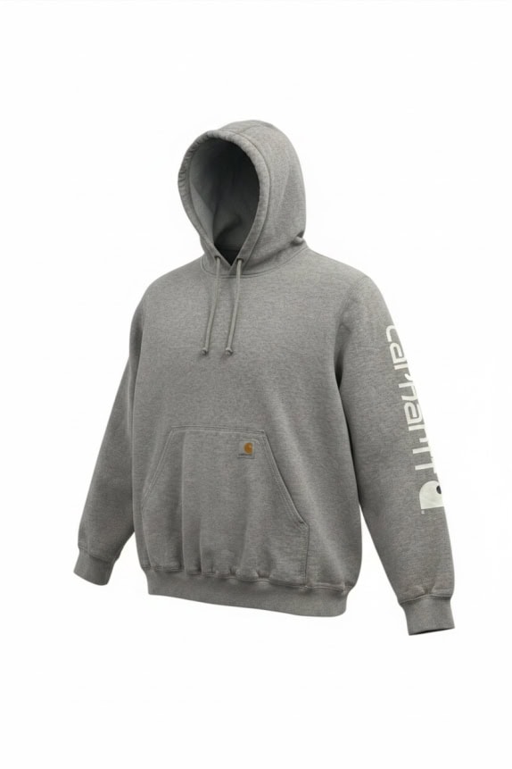 CARHARTT HOODIE STREETWEAR GREY UNISEX PRE OWNED L