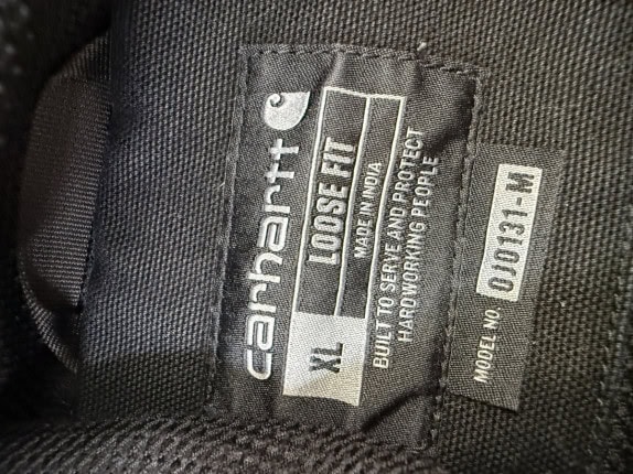 2010 CARHARTT FELPA CON CAPPUCCIO WORKWEAR NERA UOMO PRE OWNED XL