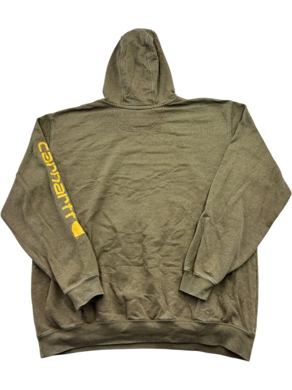 CARHARTT FELPA CON CAPPUCCIO WORKWEAR OLIVE UOMO PRE OWNED XL