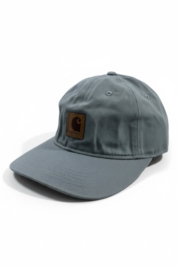 CARHARTT ΚΑΠΕΛΟ JOCKEY VINTAGE STYLE LEATHER LOGO PATCH ΓΚΡΙ UNISEX ONE SIZE