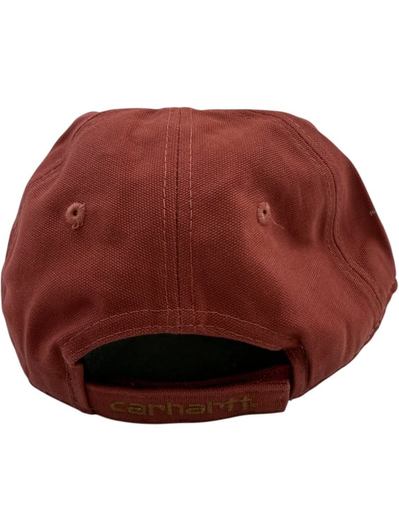 CARHARTT CANVAS CAP WORKWEAR LOGO BURGUNDY UNISEX ONE SIZE