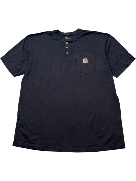CARHARTT ΚΟΝΤΟΜΑΝΙΚΟ HENLEY WORKWEAR ΜΑΥΡΟ ΑΝΤΡΙΚΟ PRE OWNED XL