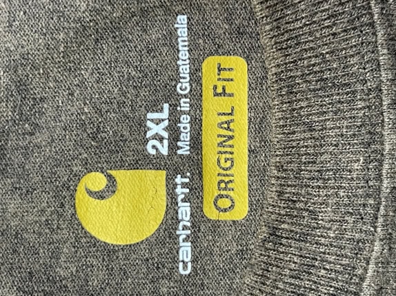CARHARTT LONG SLEEVE TEE MINIMAL BROWN MEN PRE OWNED 2XL